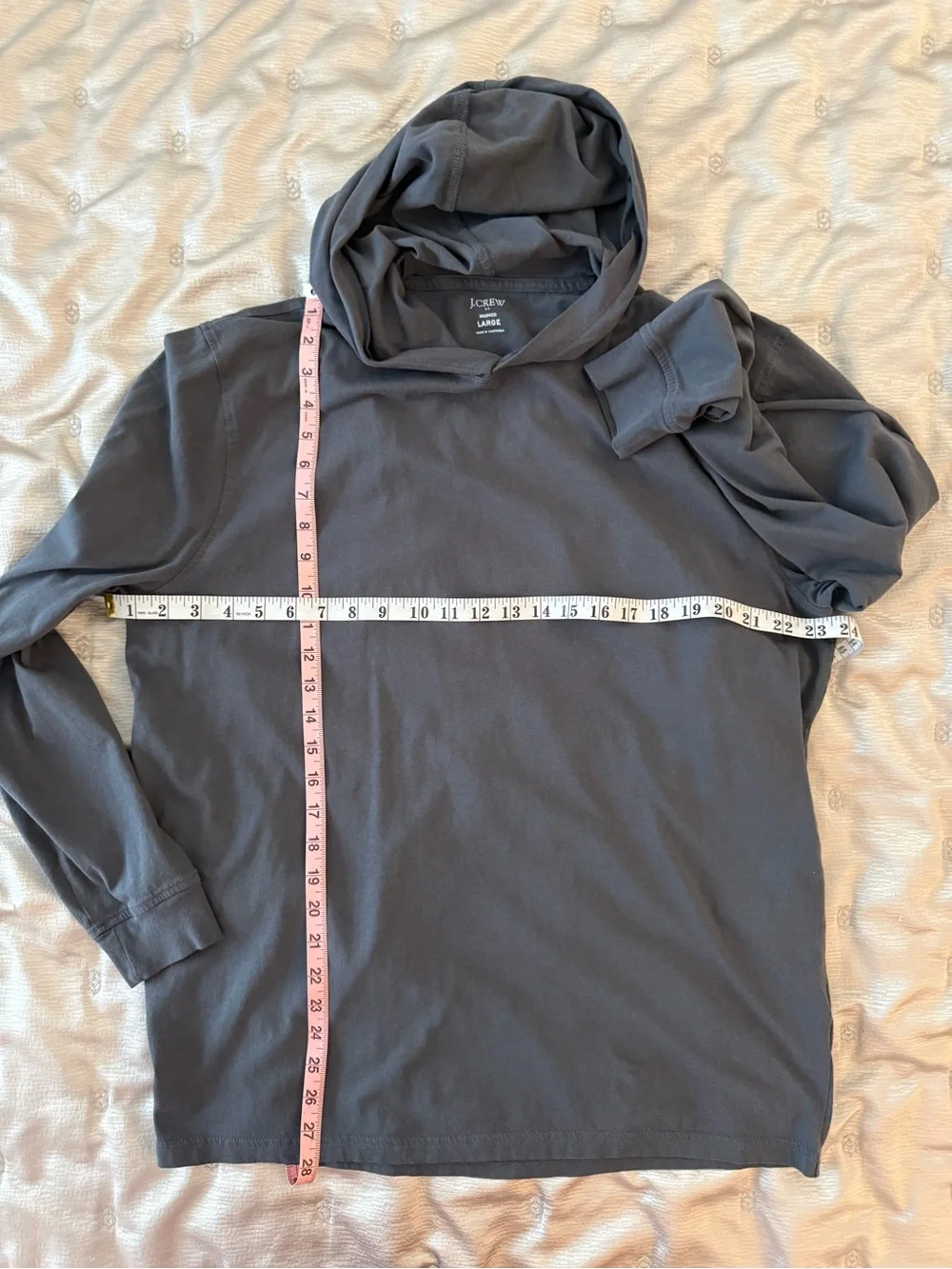 J. Crew Washed Hooded Tee in Black